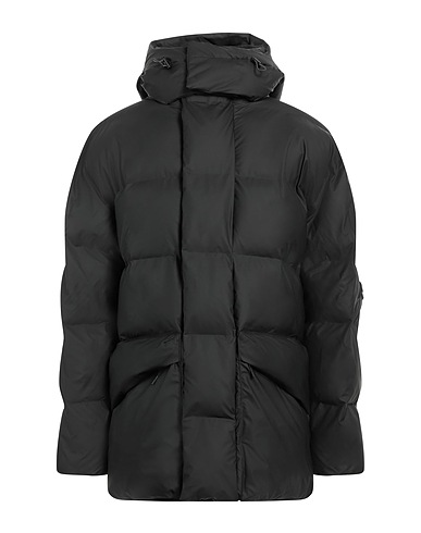 RAINS Shell  jacket Black 100% Polyester, Polyurethane coated