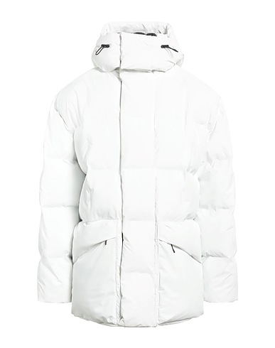 RAINS Shell jacket White 100% Polyester, Polyurethane coated