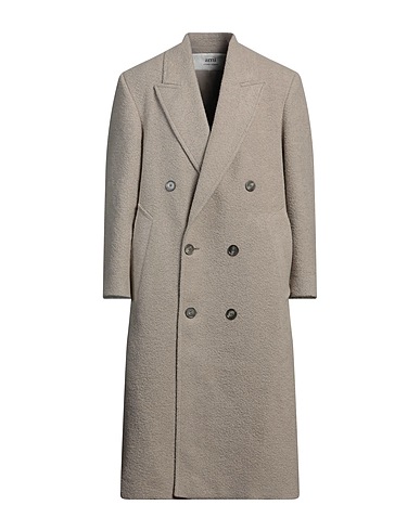 AMI ALEXANDRE MATTIUSSI Cappotto Grigio chiaro 58% Lana Vergine, 25% Lana di lama, 6% Viscosa, 6% Cotone, 5% Poliammide