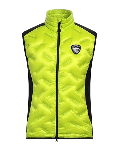 EA7 Gilet Lime green 100% Polyester, Polyamide, Elastane