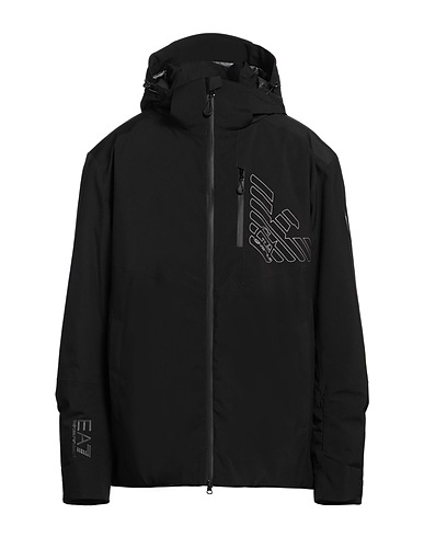 EA7 Jacket Black Polyester, Polyurethane