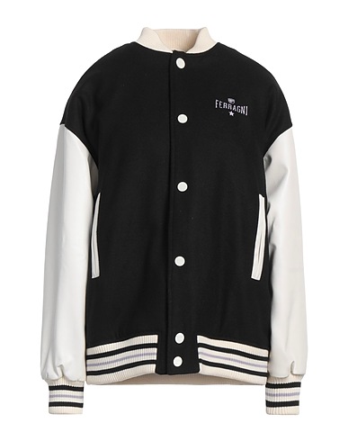CHIARA FERRAGNI Jacket Black 80% Polyester, 20% Wool, Viscose, Polyurethane resin, Elastane