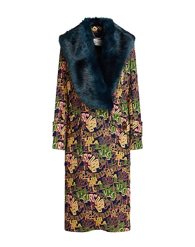 ZIMMERMANN Coat Midnight blue 44% Wool, 35% Polyester, 17% Polyamide, 4% Other Fibres, Acrylic