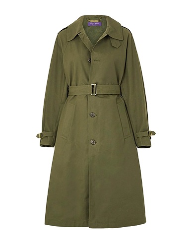 RALPH LAUREN COLLECTION Full-length jacket Military green 100% Cotton
