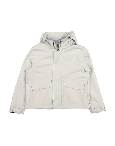 K-WAY Jacket Light grey 52% Linen, 48% Cotton