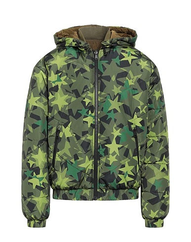 VERSACE JEANS COUTURE Jacket Military green 100% Polyester, Elastane