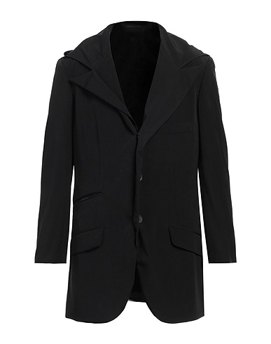 YOHJI YAMAMOTO POUR HOMME Coat Black 57% Triacetate, 43% Polyester