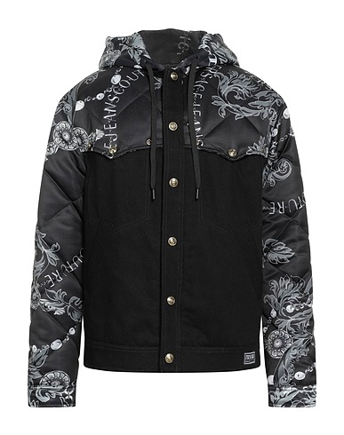 VERSACE JEANS COUTURE Giubbotto Nero 100% Cotone, Poliestere