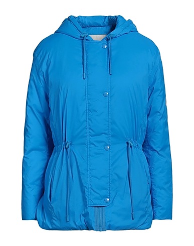 YVES SALOMON Rain coat YS ARMY Azure 100% Polyamide