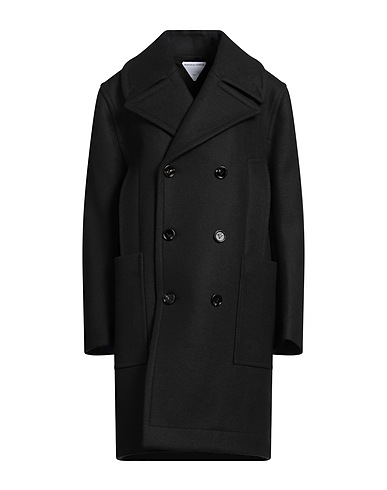 BOTTEGA VENETA Abrigo Verde oscuro 98% Lana, 1% Poliamida, 1% Elastán