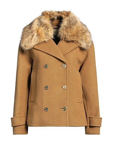 MICHAEL MICHAEL KORS Coat Camel 70% Wool, 20% Polyester, 10% Nylon, Modacrylic
