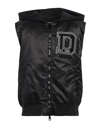 DONDUP Vest Black 100% Polyamide, Cotton