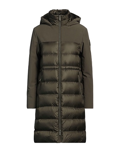WOOLRICH Shell jacket Military green 94% Polyester, 6% Elastane, Polyamide