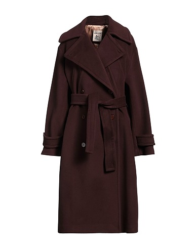 SEMICOUTURE Cappotto Testa di moro 80% Lana Vergine, 20% Poliammide