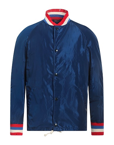 DANIELE ALESSANDRINI HOMME Bomber Navy blue 100% Polyester, Cotton