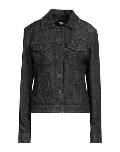 DONDUP Denim jacket Black 98% Cotton, 2% Elastane