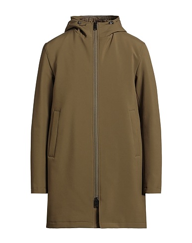 HERNO Coat Military green 92% Polyester, 8% Elastane