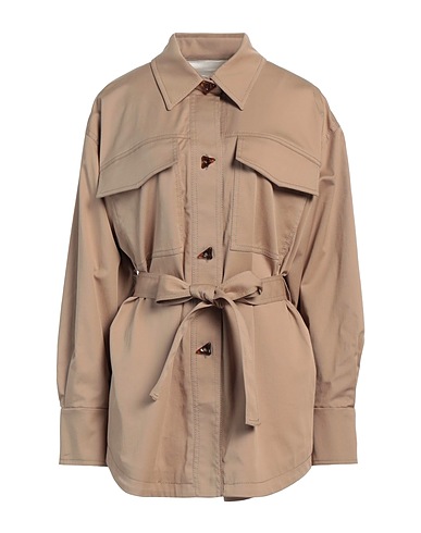 AERON Solid color shirts & blouses Khaki 97% Cotton, 3% Elastane