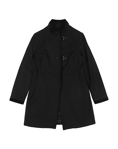 FAY Cappotto Nero 75% Lana Vergine, 25% Poliammide, Cotone