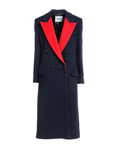 MSGM Coat Navy 75% Virgin Wool, 25% Polyamide