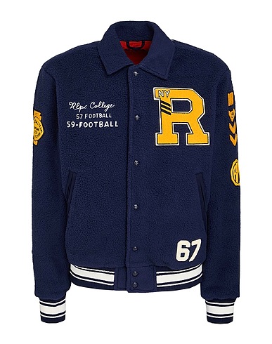 POLO RALPH LAUREN Jacket Pile Fleece Letterman Jacket
 Navy 100% Recycled polyester