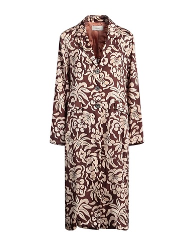 MALÌPARMI Full-length jacket Chocolate brown 100% Polyester