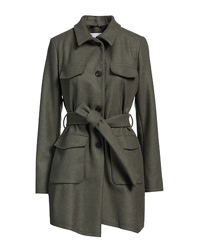 BAZAR DELUXE Coat Military green 100% Wool, Polyester, Elastane