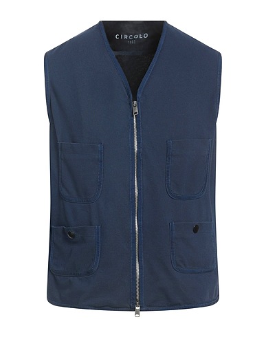 CIRCOLO 1901 Gilet Navy blue 100% Cotton