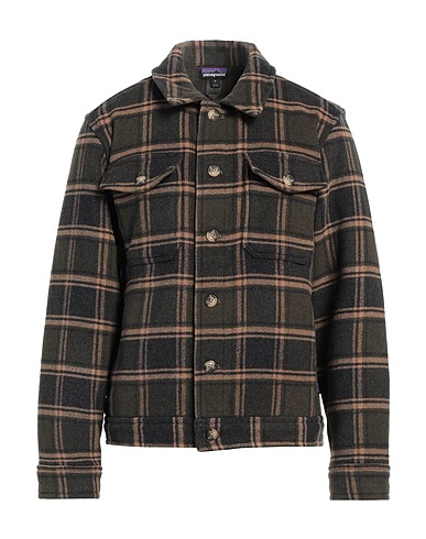 PATAGONIA Checked shirt 100% Recycled wool