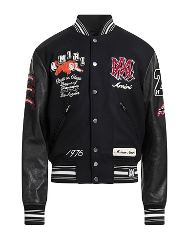AMIRI Jacket Black 75% Wool, 25% Nylon, Cow leather