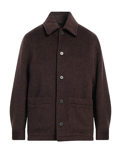 WOOD WOOD Jacket Dark brown 70% Wool, 20% Polyamide, 5% Other Fibres, 5% Polyacrylic