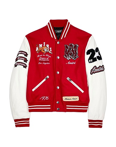 AMIRI Jacket Red 75% Wool, 25% Nylon, Polyurethane, Viscose