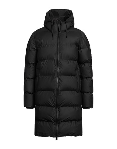 RAINS Shell  jacket Black 100% Polyester, Polyurethane