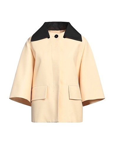 JIL SANDER Full-length jacket Beige 65% Polyamide, 35% Silk