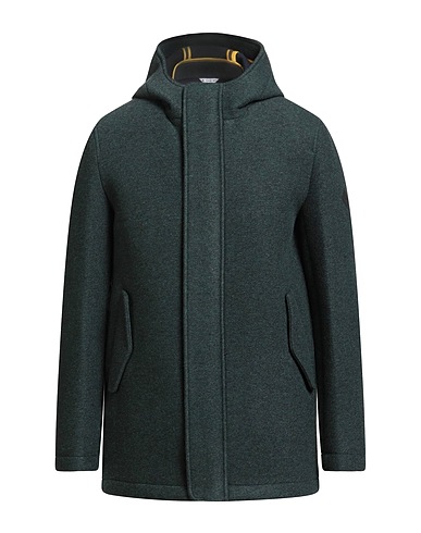 MANUEL RITZ Coat Dark green 86% Polyester, 14% Wool