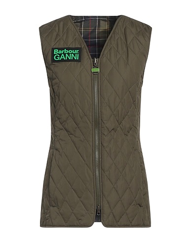BARBOUR x GANNI Gilet Military green 100% Recycled polyester