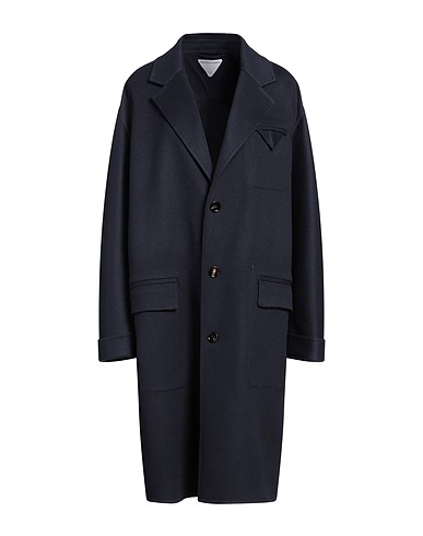 BOTTEGA VENETA Coat Navy blue 90% Wool, 10% Cashmere