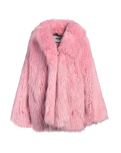MSGM Teddy Coat Pink 88% Modacrylic, 12% Polyester