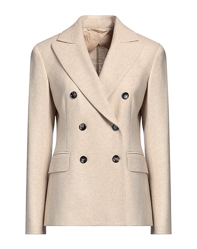 MAX MARA テーラードジャケット ベージュ カシミヤ 99% / ウール 1%