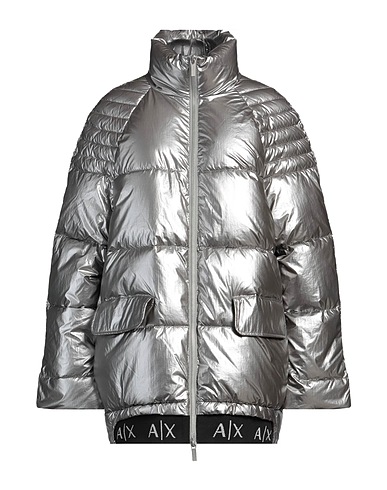 ARMANI EXCHANGE パファージャケット シルバー ナイロン 100% / ポリウレタン / ポリエステル / ポリウレタン / 金属繊維