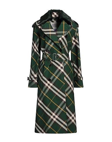 BURBERRY Double breasted pea coat Green 100% Cotton