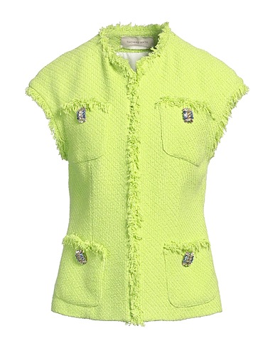 THOMAS RATH Jacket Lime green 79% Cotton, 13% Viscose, 6% Linen, 2% Nylon
