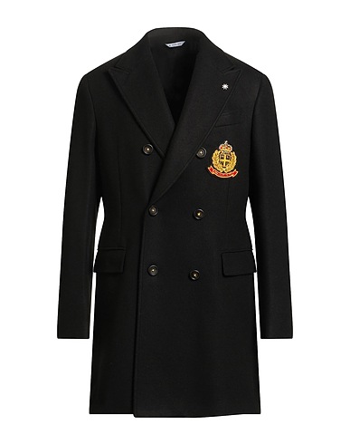 MANUEL RITZ Mantel Schwarz 57% Polyester, 39% Acetat, 4% Wolle