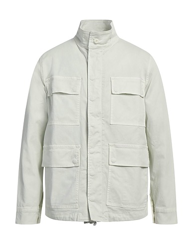 CROSSLEY Jacket Light grey 97% Cotton, 3% Elastane
