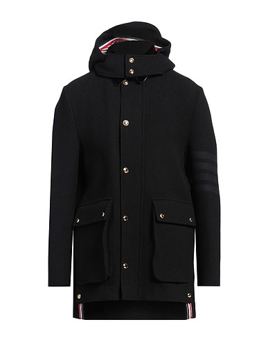 THOM BROWNE Coat Black 95% Wool, 5% Cashmere