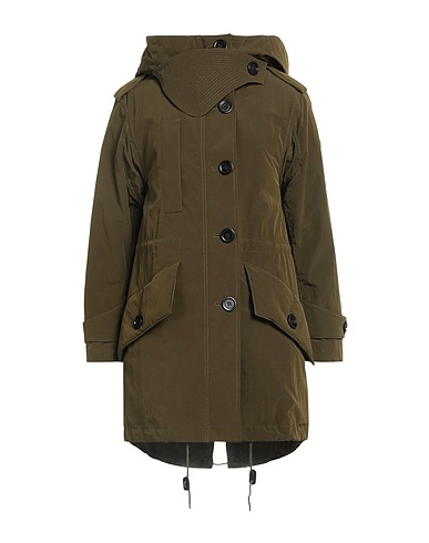 BURBERRY Coat Military green 60% Polyamide, 40% Polyester