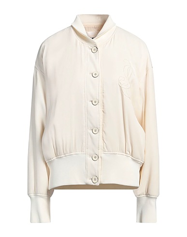 JIL SANDER Bomber Off white 100% Viscose, Polyamide, Polyurethane, Polyester