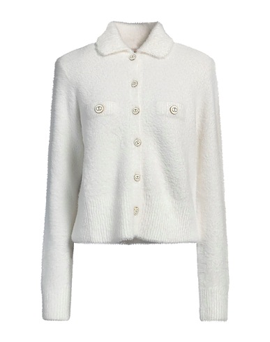 TWINSET Jacket White 75% Polyamide, 12% Viscose, 10% Polyester, 2% Metallic Polyester, 1% Elastane