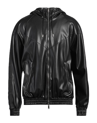 DSQUARED2 Jacket Black 100% Polyester, Polyurethane, Cotton
