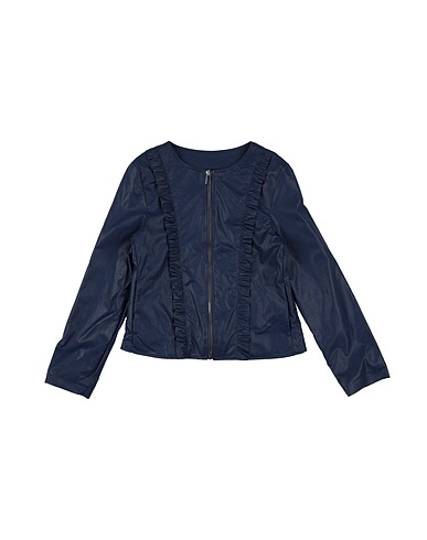 MAËLIE Jacket Navy blue 100% Polyurethane, Viscose
